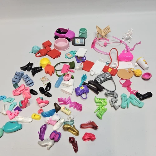 Large Lot Of Vintage Barbie Doll Accessories & Other Playset Pieces