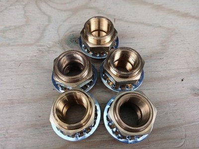 Parker Brass Bulkhead Fitting Coupling 3/4'' - 5 pack