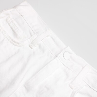 L'Agence NWT Jean Cut Mini Skirt Size 25 US Jolene Solid White 100% Cotton