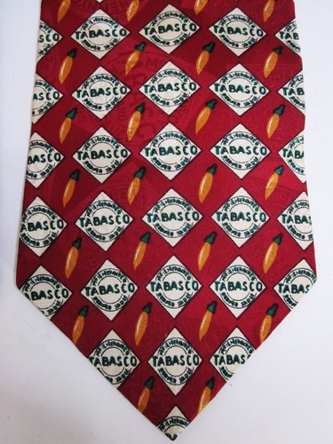 Tabasco Sauce Neck Ties Tabasco Brand 100% Silk Made in USA Lot of 2 - Picture 4 of 9