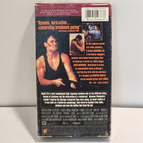Rapid Fire (VHS, 1993) Raymond J. Barry, Nick Mancuso, Brandon Lee, Powers Booth - Imagen 2 de 4