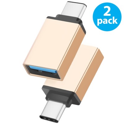 2-Pack USB3.0 to USB Type-C Data Adapter Converter For Samsung LG Google