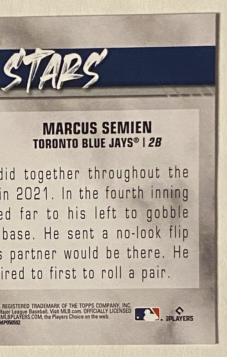 2022 Topps Turn Two 6-4 Stars Card #TT-1 Bichette/Semien Toronto