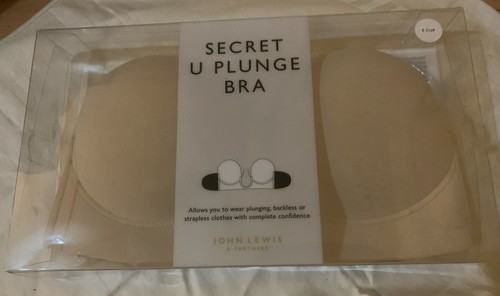 BNWB (E CUP) JOHN LEWIS SECRET U PLUNGE BRA ~ NUDE ~ RRP £28.00