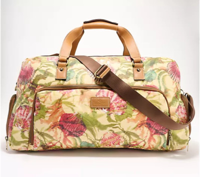 PATRICIA NASH Mandara Weekender Duffle Overnighter Seashells By The Seashore Bag
