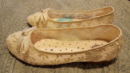 NEW Girls SO Troupe Ballet Flats Off White Size 3 Memory Foam - #159 - Picture 4 of 5