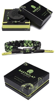 Rastaclat Men's Wild Harvest Knotted Bracelet – Purple/Plum Heathered, Frost Electroplated Hardware - View #11