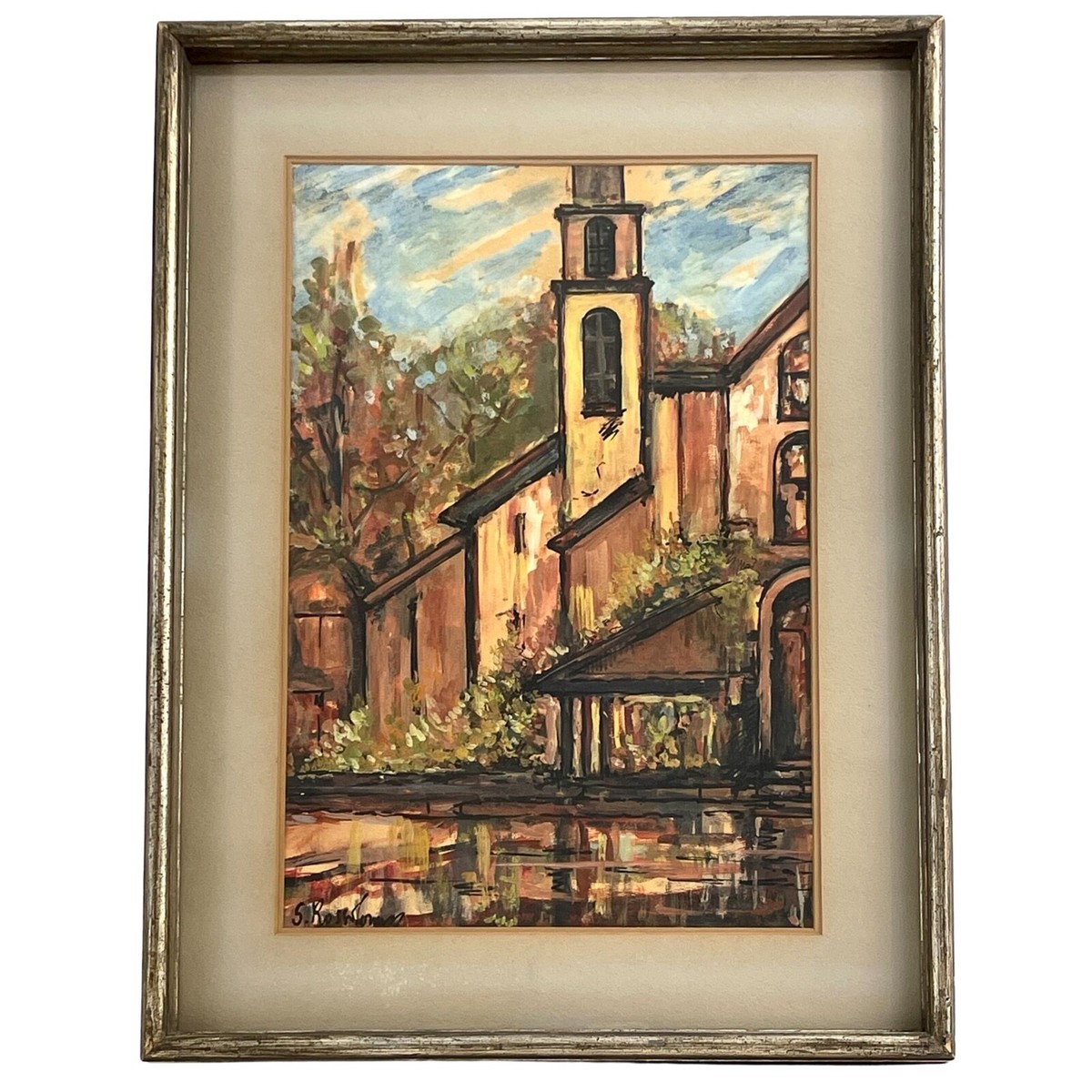 European Paintings Before 1900　フォッグ美術館 Mid 20th Century Framed Mid Century Oil Painting Signed