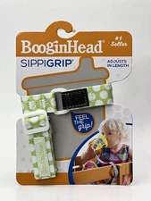 BooginHead Sippigrip Green Polka dot Adjustable Sippy Cup/Bottle/Toy Grip Strap