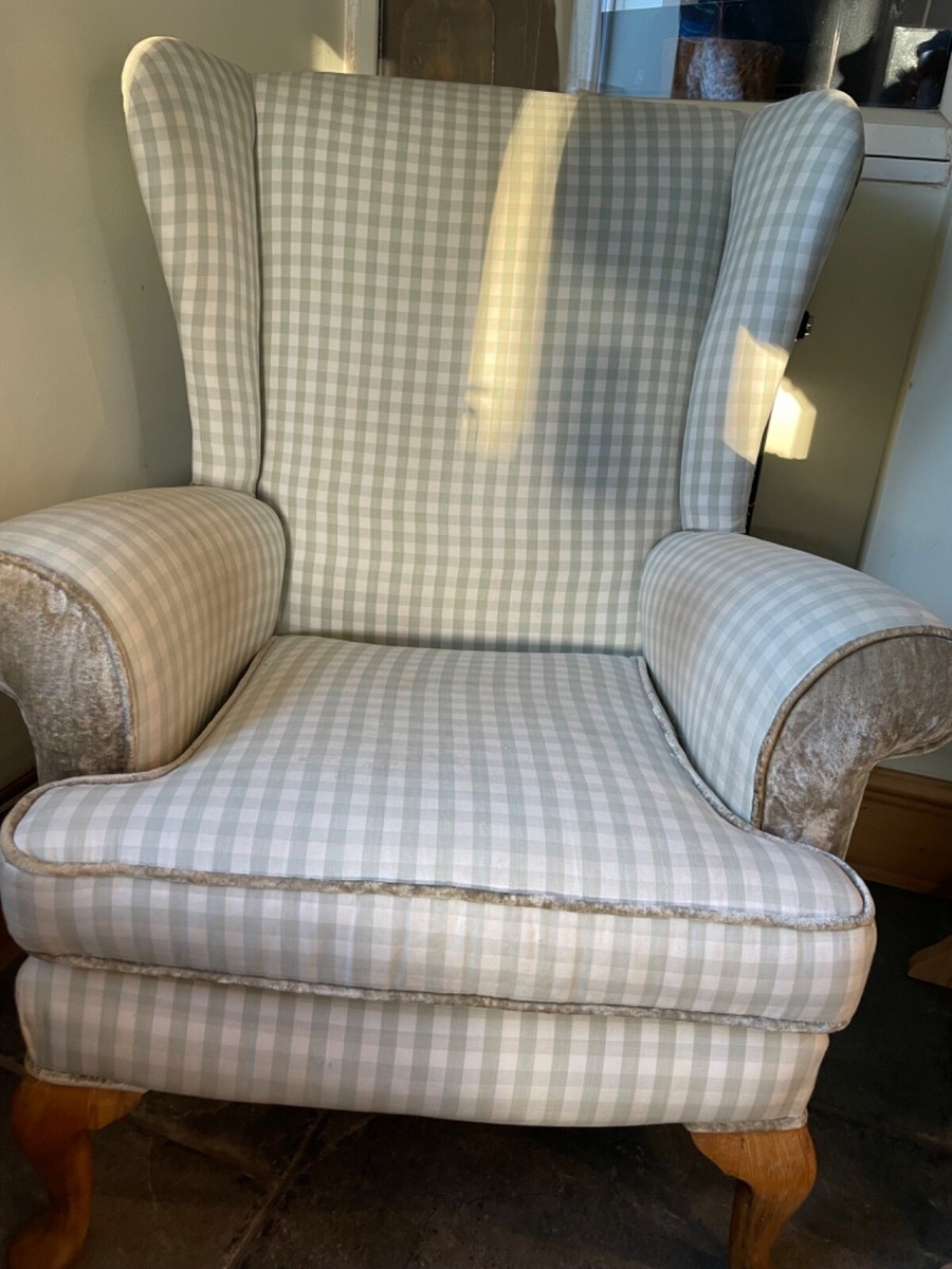 Wingback Chair Gingham Armchair Gingham Slipcovers For Small