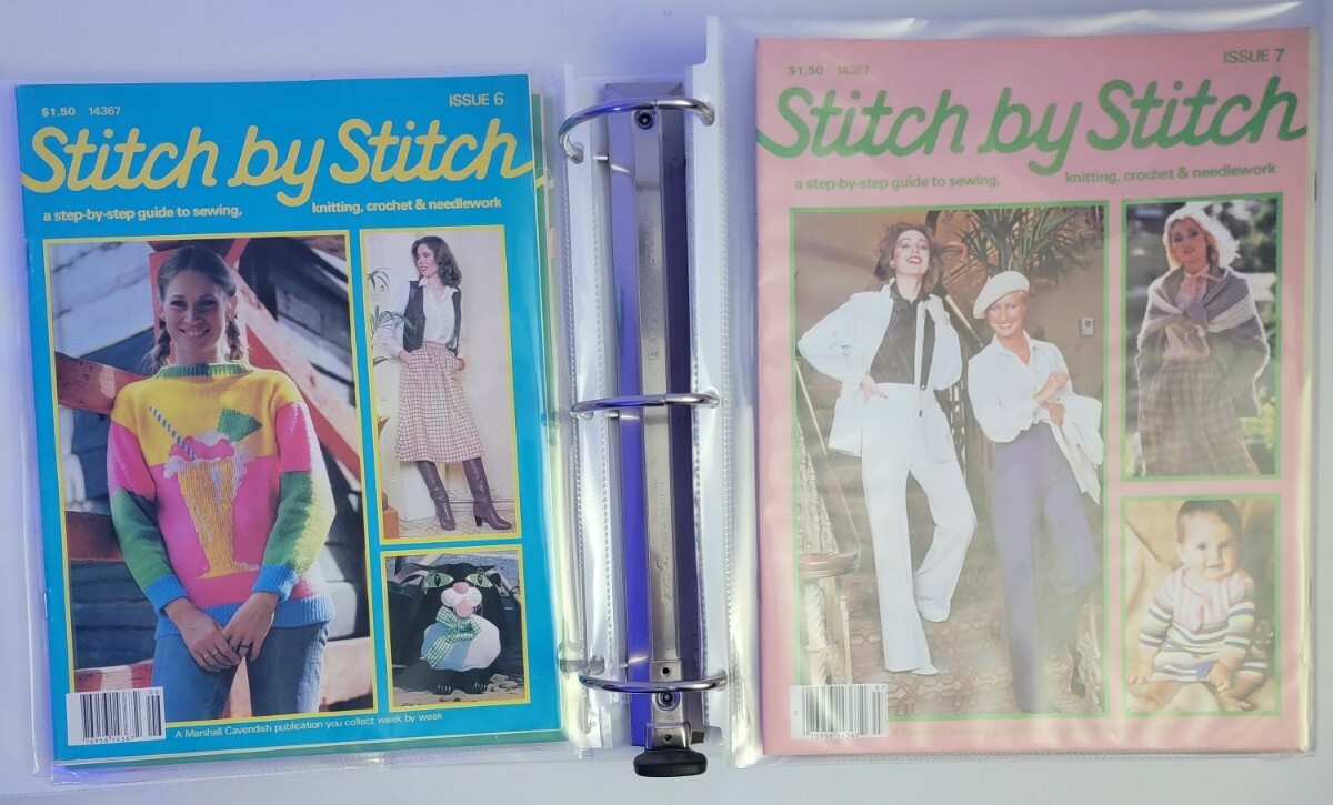 ファッション雑誌　コレクション 1 - 98 Consecutive Stitch By Stitch Weekly Magazines In Binders