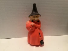 Vintage Gurley Novelty Co. Witch with Jake-O-Lantern Candle