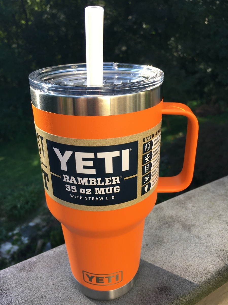 YETI Rambler KCO KING CRAB ORANGE 35 oz Straw MUG Cup YETI Rambler KCO KING CRAB ORANGE 35 oz Straw MUG Cup