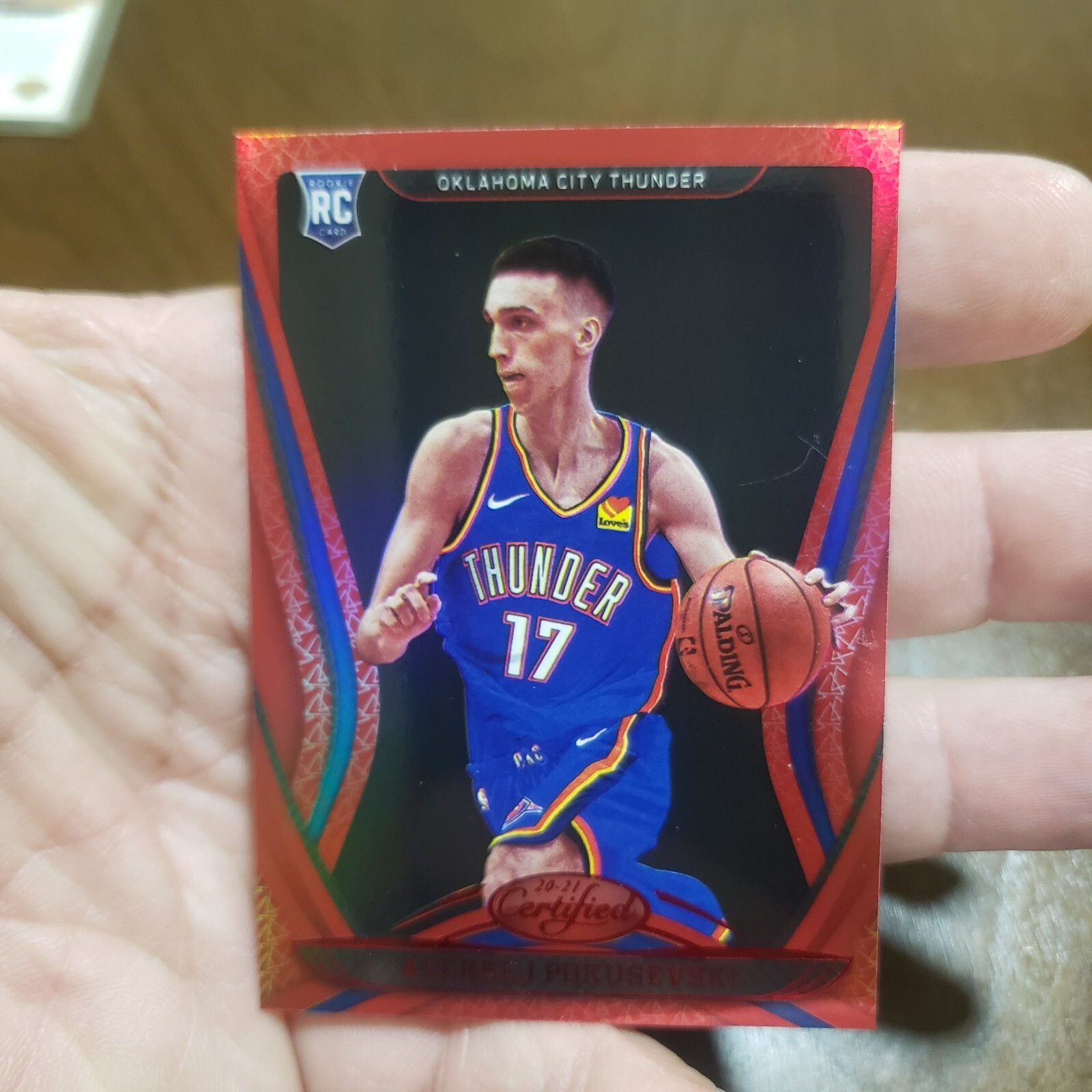 2020-21 Certified Red Foil Aleksej Pokusevski Rc # 184