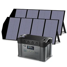 ALLPOWERS 2400W Portable Power Station Generator RV With 2X Foldable Solar Panel