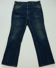 Rare Vintage LEVI  S Zip Fly Orange Tab Denim Jeans 60s 70s 80s Dark Blue Indigo