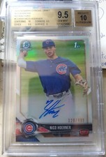 2018 Bowman Chrome Draft 1st  Refractor Nico Hoerner AUTO 128/499 BGS 9.5/10
