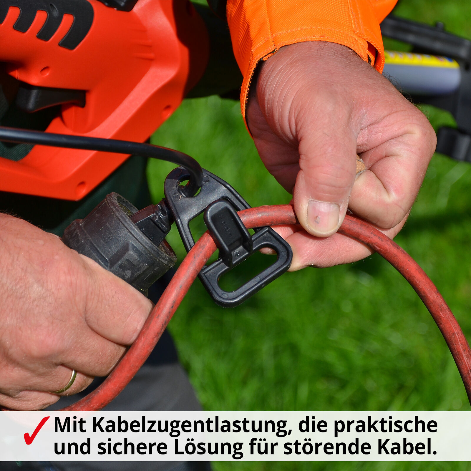 Heckenschere Rasentrimmer Hochentaster Elektro 900W 41cm Multitool Astkettensäge