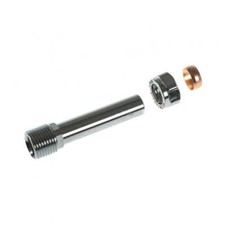 Chrome Radiator Valve Extension Tail | 60mm | 100mm | Drain Off | Cut To Size
