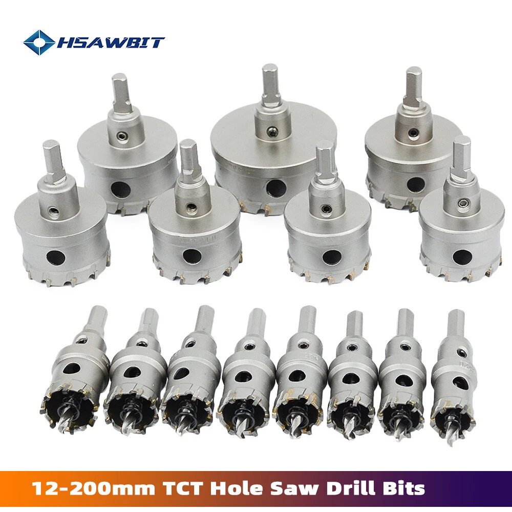 12 200mm TCT Alloy Hole Saw Drill Bit Carbide Metal Cutting For Stainless Steel