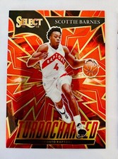 Scottie Barnes 2021-22 Panini Select Turbocharged Rookie Insert Red Prizm.
