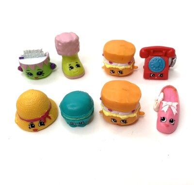 Shopkins Lot (8) Mini 1  Toy Doll Happy Birthday Hattie Hat Snug Ugg Macca Roon