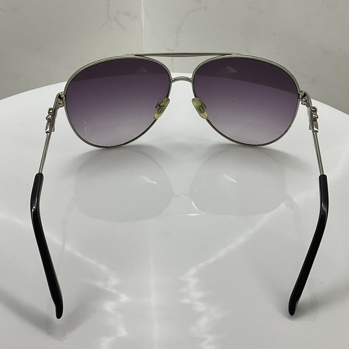 Authentic SWAROVSKI Sunglasses Silver Crystals Aviator Round  display picture 1