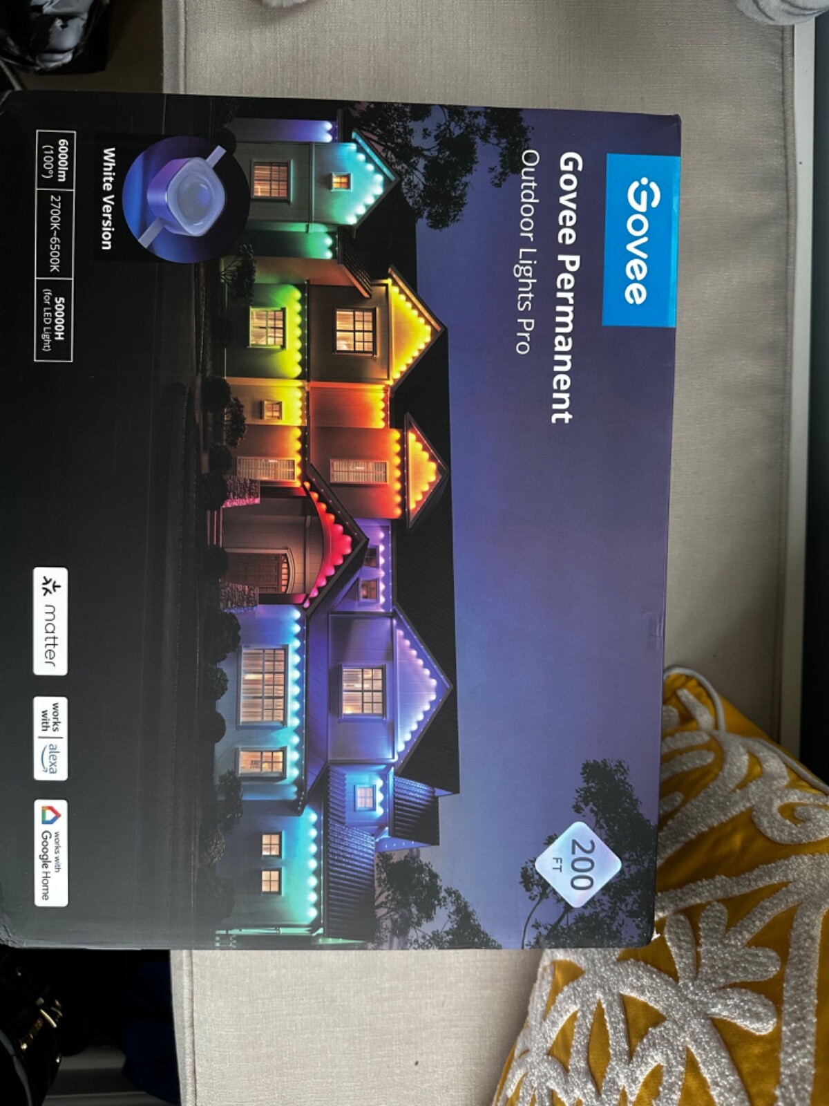 Govee Permanent Outdoor Lights Pro 200ft, 120 RGBIC Warm Cold White LED