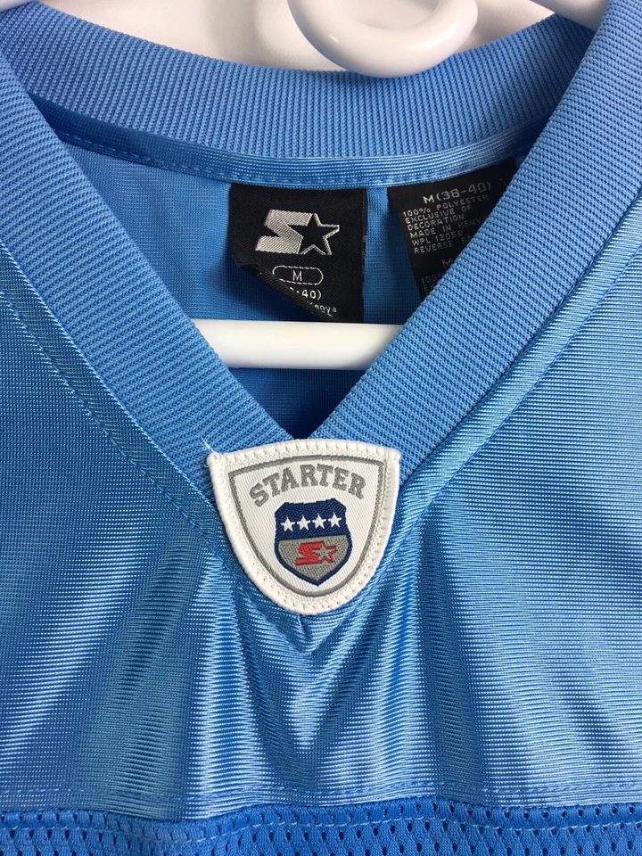 Camiseta de fútbol Starter 45 TarHeel azul para hombre Star 71 Jordan talla M 38-40 Foto 2 de 4