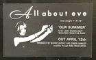 ALL ABOUT EVE sticker vintage 1980's