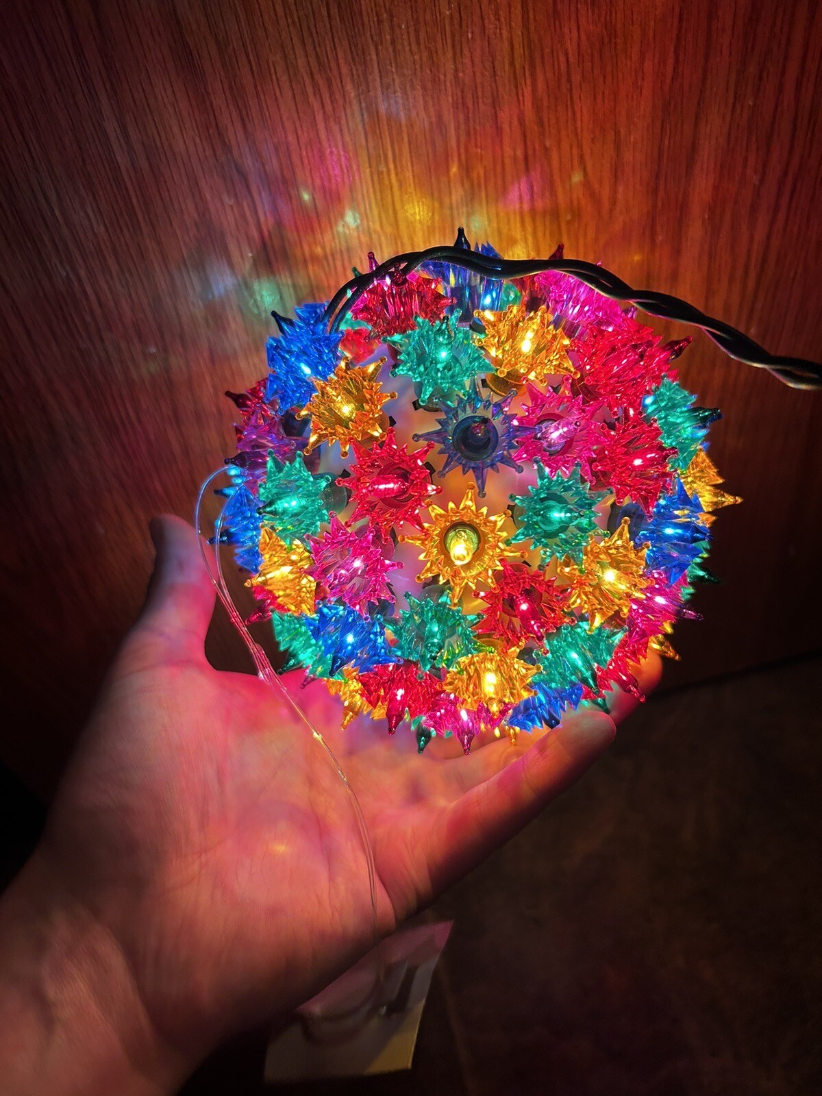 VTG GE Holiday Classics 100 Lights Super Sphere UL Flower Christmas