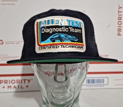 Vintage Alien Test Diagnostic Team Certified Technician Trucker Snapback Cap Hat