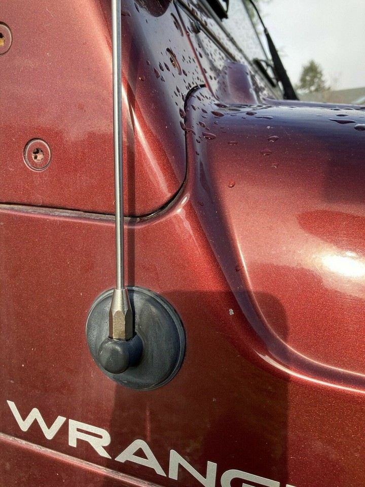 15" Black Spring Stainless AM/FM Antenna Mast Fits: 1982-2002 Chevrolet Camaro E