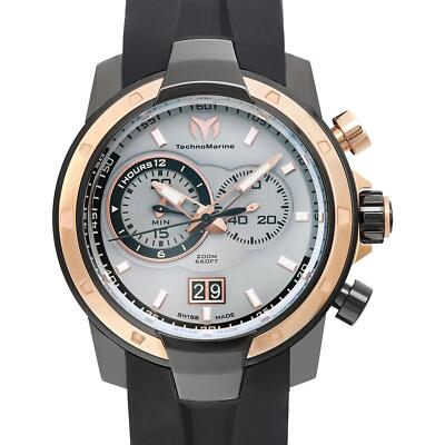 TechnoMarine Gold Dial with Gray Strap Watch Technomarine MoonSun 45mm Gray Dial Yellow Stainless Steel  main image 4
