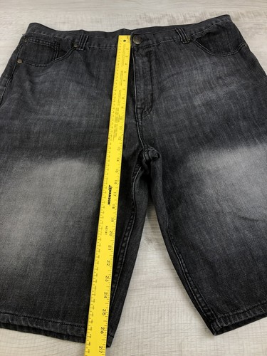 PJ Mark Jean Shorts Faded Black Denim Vintage Y2K 100% Cotton Men 44 (Actual 42) - Picture 21 of 22