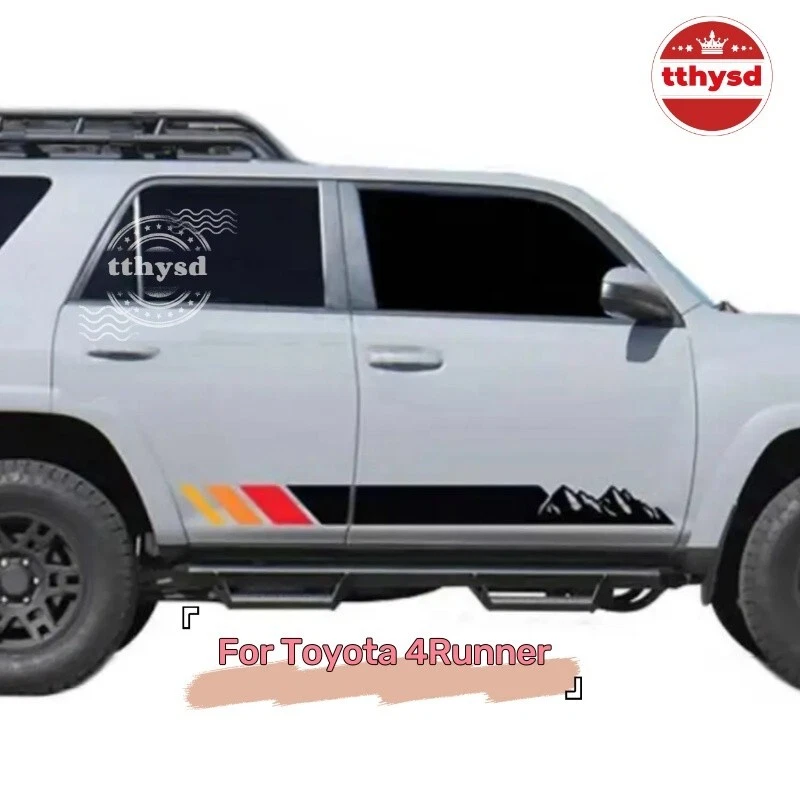 Adesivo gráfico saia lateral listra montanha porta lateral carro Toyota 4Runner novo - Imagem 2 de 3