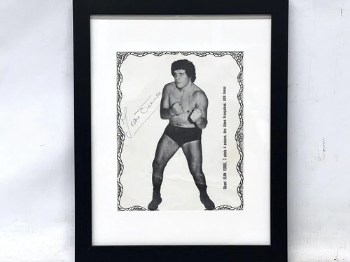 André (Roussimov) Andre the Giant "Jean FERRÉ" WWF/WWE Signed Photo ACA LOA