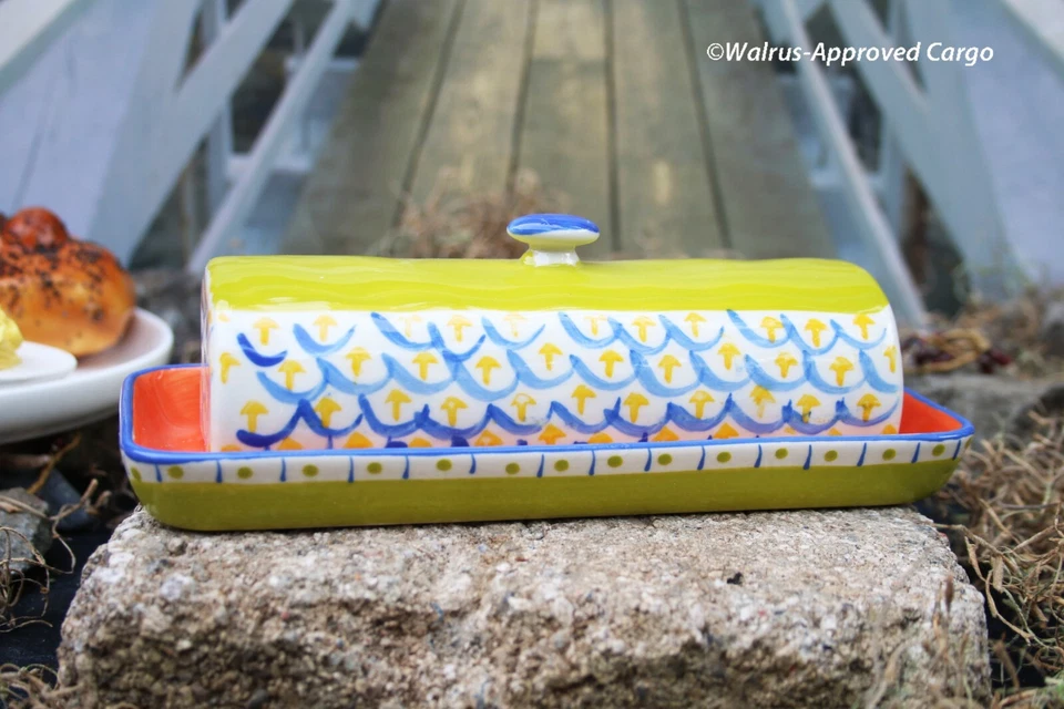 ANTHROPOLOGIE TORUA СОЛОНКИ И ПЕРЕЧНИЦЫ + БЛЮДО С МАСЛОМ С КРЫШКОЙ - НОВЫЙ В КОРОБКЕ - СЪЕШЬТЕ ЕГО! - Изображение 3 из 4