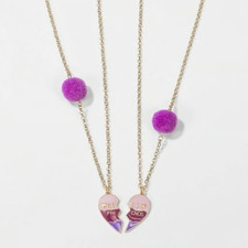 Girls' 2pk Heart Necklace Set - Cat  Jack  NEW IN PACKAGE