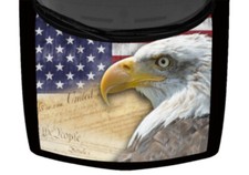American Flag Bald Eagle Constitution Truck Hood Wrap Vinyl Car Graphic Decal