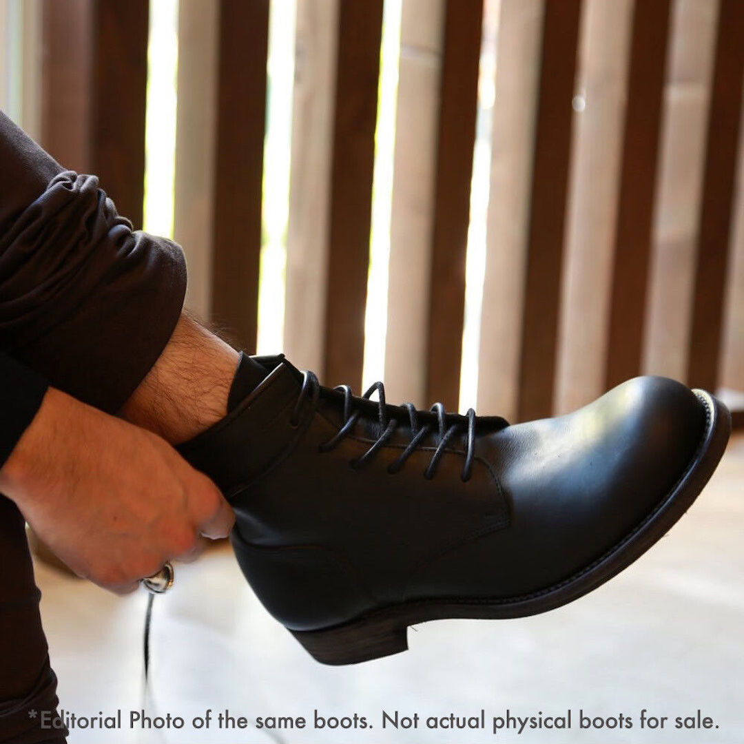 KAZUYUKI KUMAGAI ATTACHMENT LEATHER BOOTS 43.5 *FREE FAST