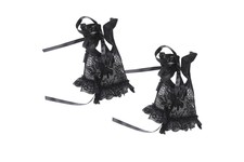 DARK IN LOVE Womens Black Gothic Victorian Lace Gloves Steampunk Vampire