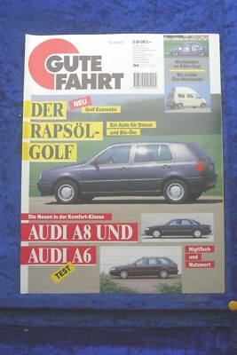Gute Fahrt 8/94 VW Audi A8 4,2 A6 Avant Rapsöl Golf T4 Merlin Vento