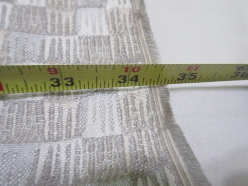 Upholstery Fabric Piece in Geometric Pattern wcolors of Silver & Off White, Ex! - Picture 5 of 8