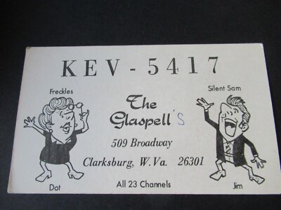 Citizen's Band CB QSL KEV-5417 post card The Gospell Clarksburg WV