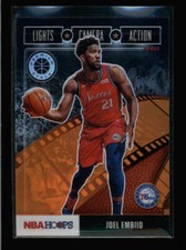 JOEL EMBIID 2019/20 HOOPS PREMIUM STOCK #27 LIGHTS CAMERA ACTION ORANGE BA3620