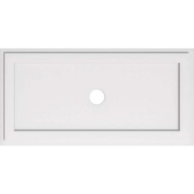 Ekena Millwork Ceiling Medallions 38''Wx19''Hx3''IDx1''P Rectangle Architectural PVC