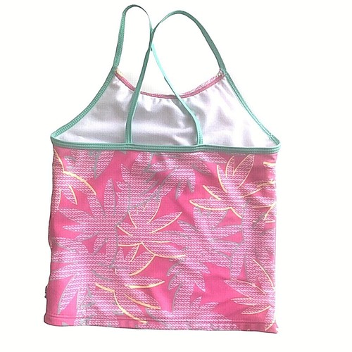 Nautica Girls Carmine Rose Palm Tree Print Bikini Swimsuit - 2 Piece Set, Size S - Picture 6 of 13
