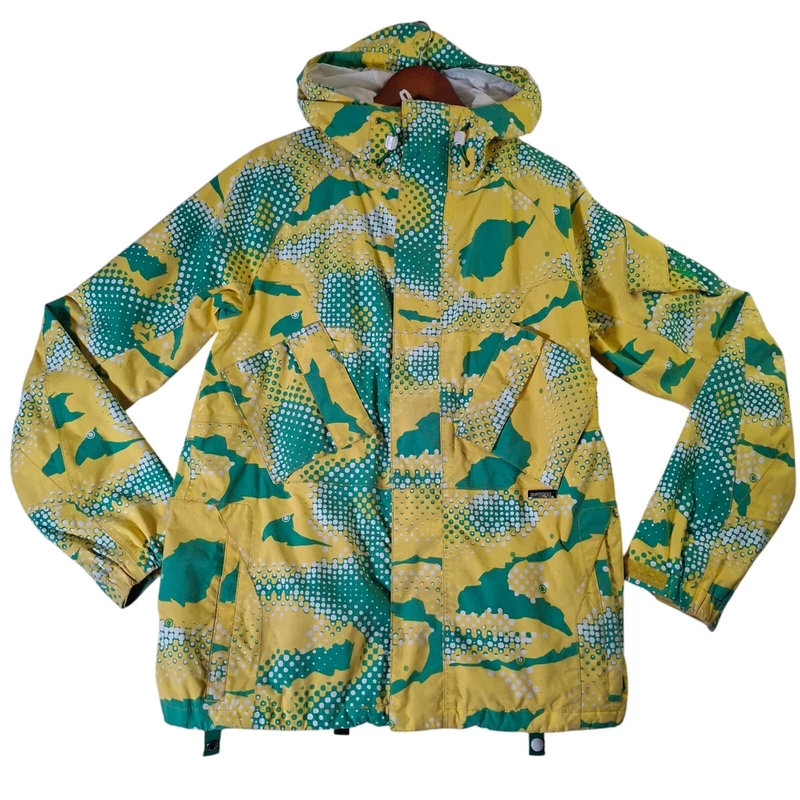 burton quattro snowboard ski hooded waterproof jacket