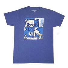 New! Retro Brand Tokyo Dachi BYU Graphic T-Shirt Mens Medium Blue Cougars